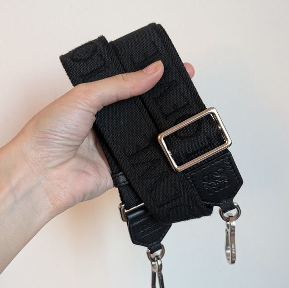 Loewe Cotton And Calfskin Black Bag Strap - Picture 6 of 7